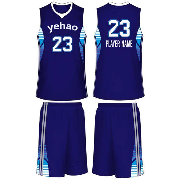 New Design Dark Blue Basketball Jersey 