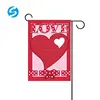 New Design Custom Printing Personalized Big Red Hearts Valentines Day Garden Flag