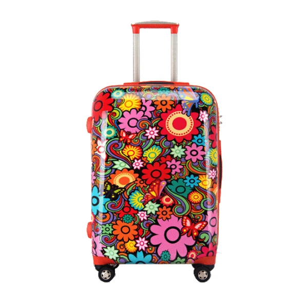 printed luggage trolley