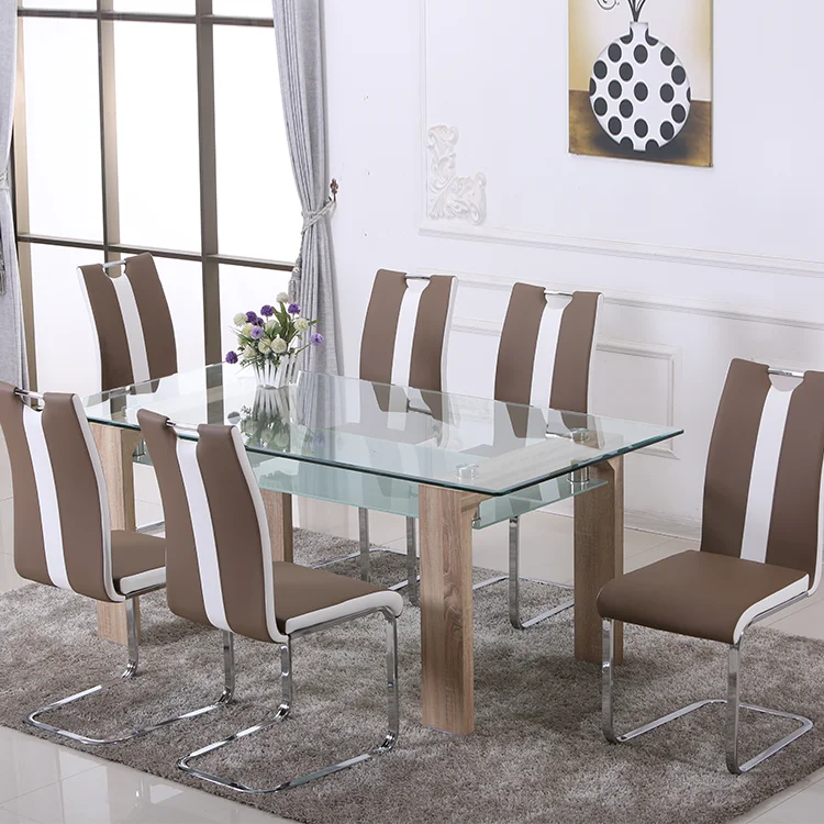 Rectangle Tempered Glass Top Wood Leg Ding Table Dining Room Set Buy Dining Table Tempered Glass Dining Table Wood Leg Tempered Glass Dining Table Product On Alibaba Com