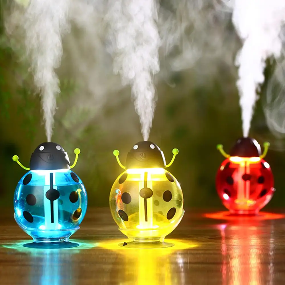 Mini Usb Kumbang Kepik Malam Cahaya Kartun Humidifier Aroma Diffuser