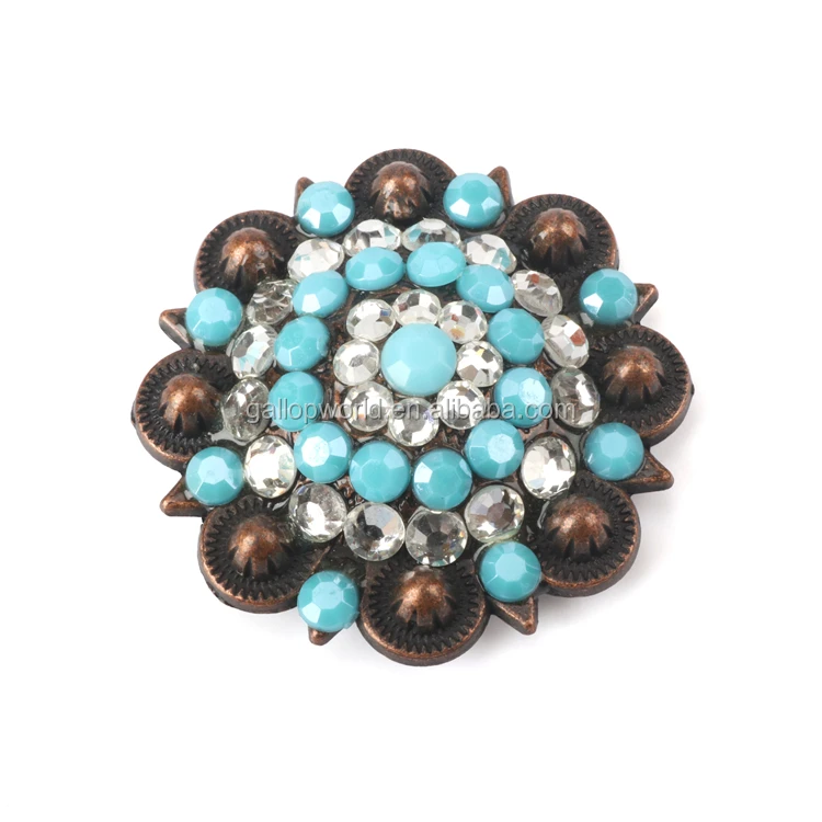 Factory Directly Sale Exquisite Cowgirl Crystal Stone Wholesale Western Concho