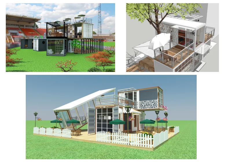 Blue 40t Flower Coffee Shipping Container House Buy Blue Container