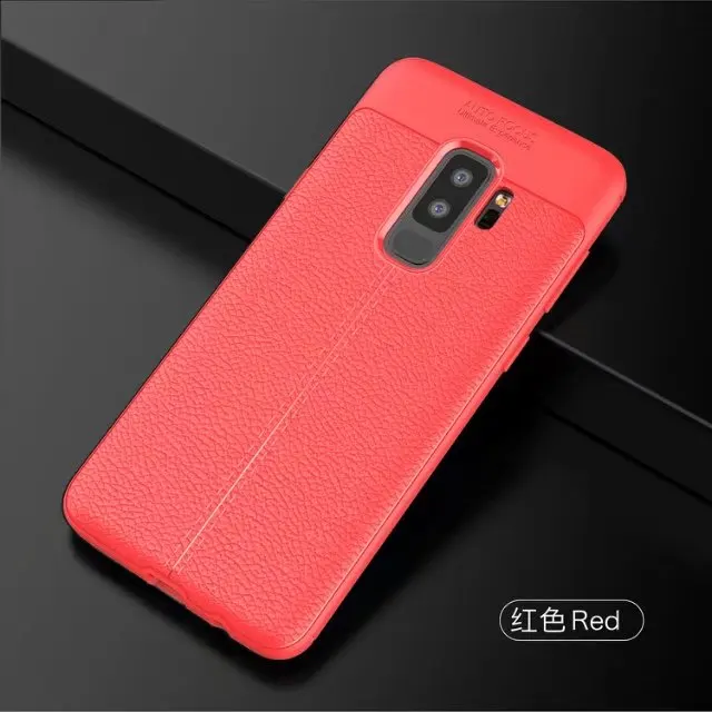 New Design Carbon Fiber Lichee Pattern For Samsung Galaxy S9 S9 Plus Soft TPU Case For Samsung Galaxy S9 S9 Plus