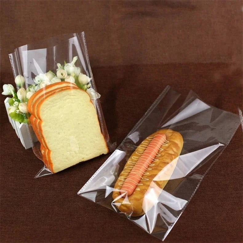 Food Grade Clear Plastic Bread Bag Toast Custom Printed Clear Plastic
