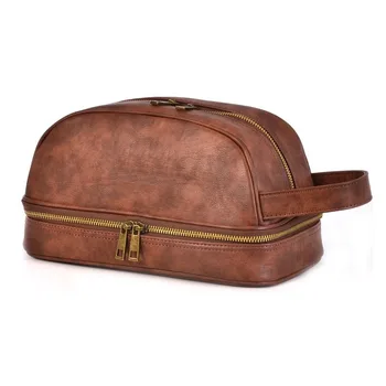 mens leather cosmetic bag