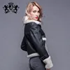 Custom Winter Double Face Outdoor Women Clothing Motorcycle Fur Jacket