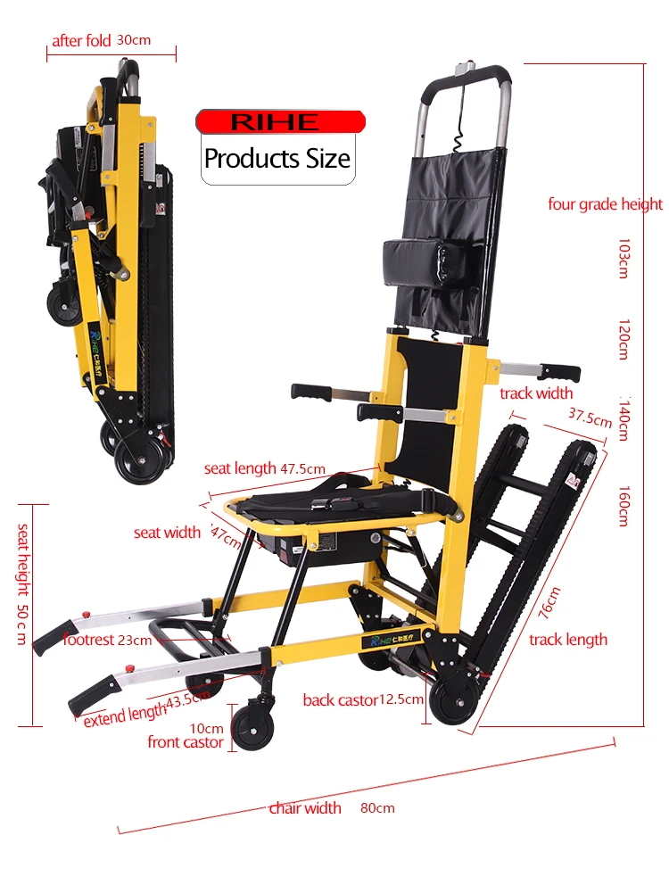 Electric Manual Stair Climbing Wheelchair - Buy Stair Climbing