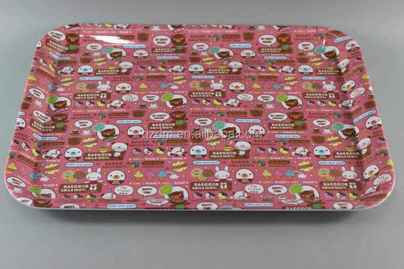 Custom Print Melamine Food Tary Plastic Kids Tary
