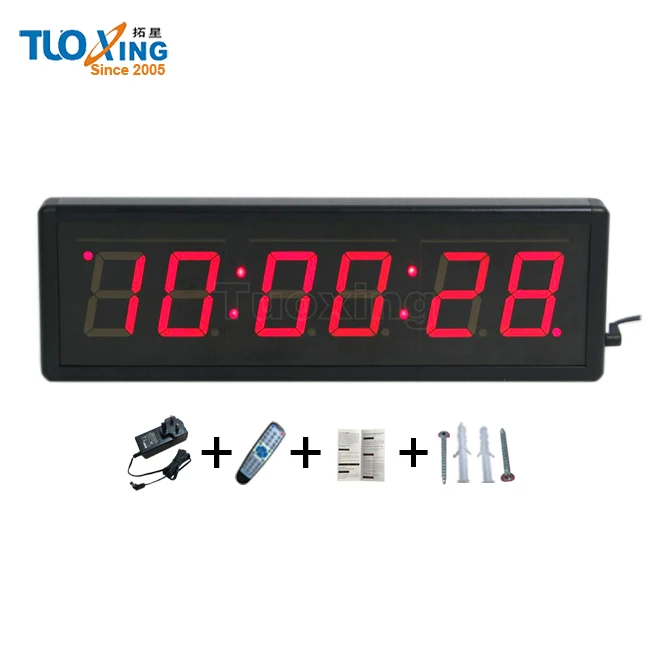 2.3 Inch 6 Digits Led Digital Wall Clock Green Led Alarm Clock Buy