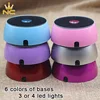 Round 3D Crystal Battery Powered Led Light Base For Centerpieces Crystal Gifts