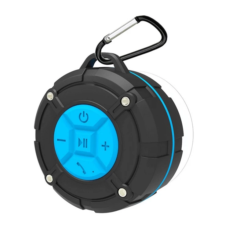 Outdoor portable hands-free speakerphone waterproof wireless shower speaker with suction cup