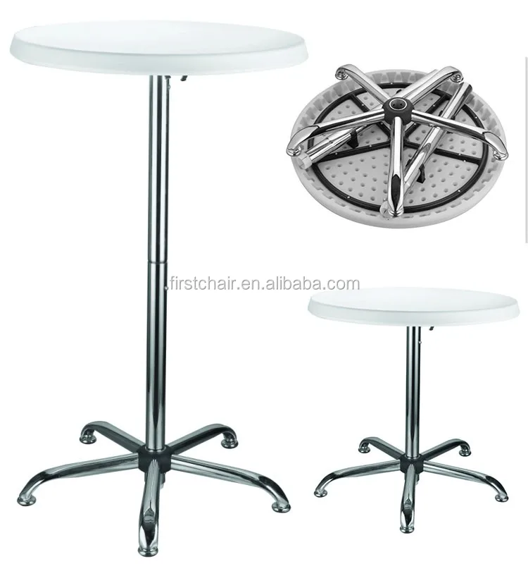 Cheap Adjustable Plastic Bar Table Outdoor High Bar Cocktail Table
