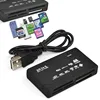 Black All in One Memory Card Reader USB External Cardreader SD Mini Micro M2 MMC XD CF P4PM