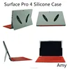 Custom Fold Stand Flip Silicone case cover for Surface Pro 4 Tablet PC With good handing feeling sleeve