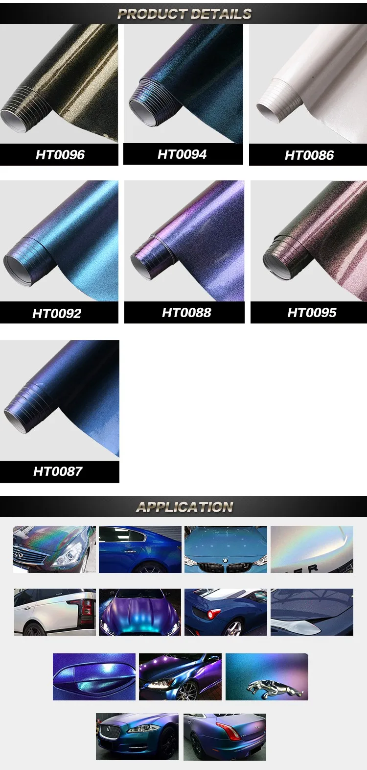 Hot Sale Glossy Glitter Heat Color Changing Car Vinyl Wrap Sticker Paper Film Buy Glossy Paper