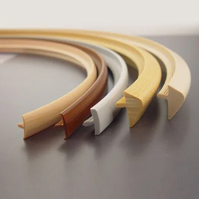 edge pvc shaped mold plastic profile molding furniture bullnose trim edging banding flexible rubber wood table grain china band shanghai