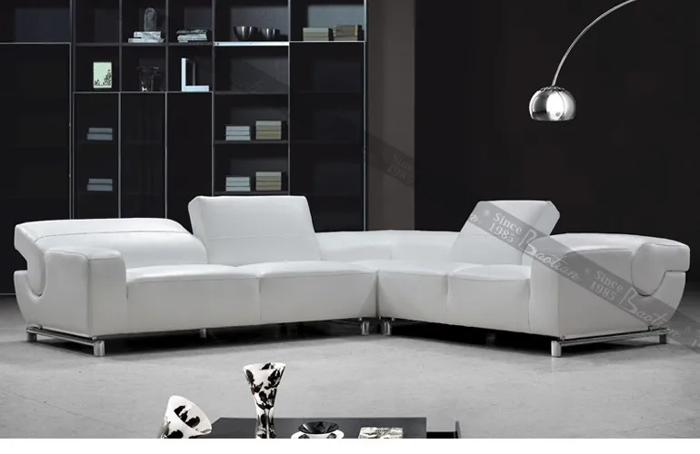 Office Furniture Contemporary L Shape Sectional Sofa With Moveable ...