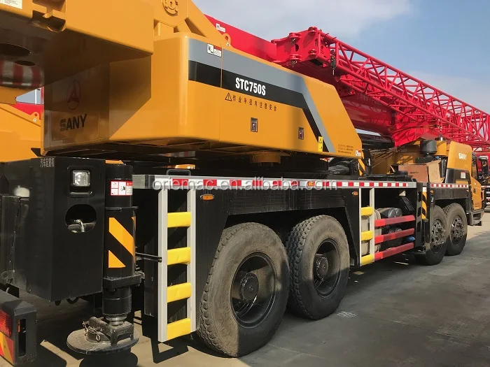 75 Ton Sany Homemade Truck Mounted Crane Truck Crane For Sale Stc750s