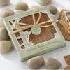 Personalized natural cheap wedding souvenir return gifts set of 4 bamboo coasters
