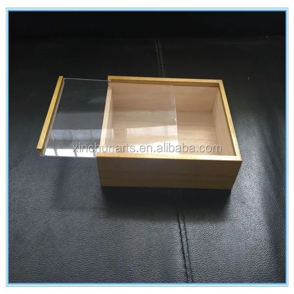 Wooden Box With Glass Sliding Lid Buy Wooden Boxes With Glass Lids
