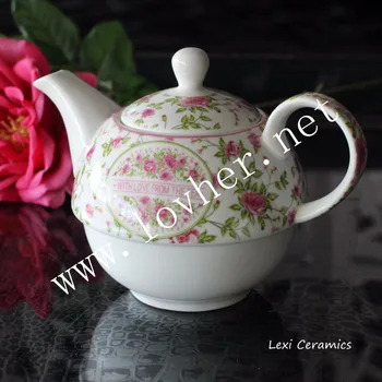 Porcelain Teapot With Cup In One Person Tea Set With Plate Degin Pink Flower For Gift Party Wedding Buy Tea For One Set Tea Pot Sets Tea Set For One Product On Alibaba Com