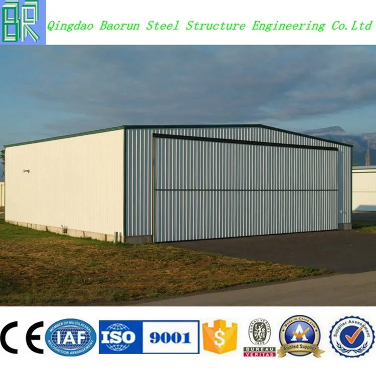 High quality steel frame structure prefabricated hangar
