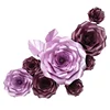 A59 A58 pearlized purple flowers wall decor set