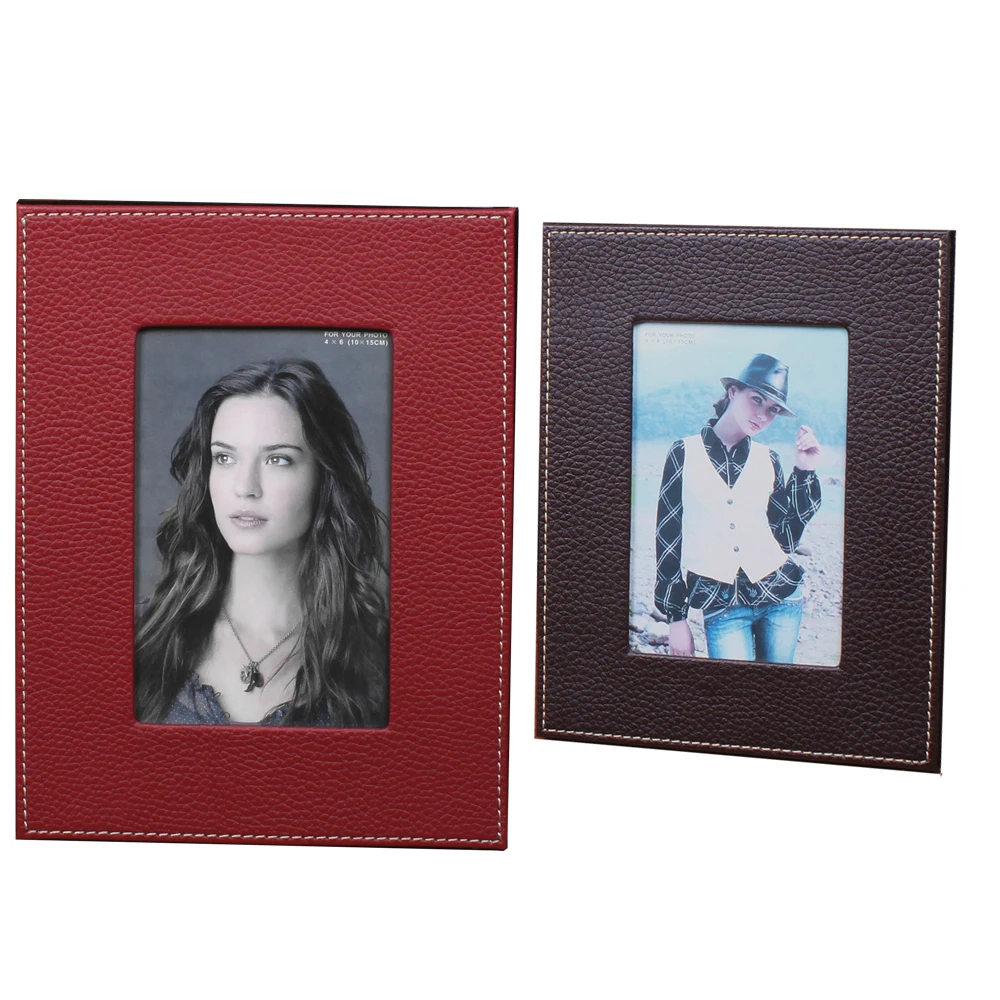 (8x10 Inch)brown Faux Leather Photo Frame Buy Photo Frame Leather