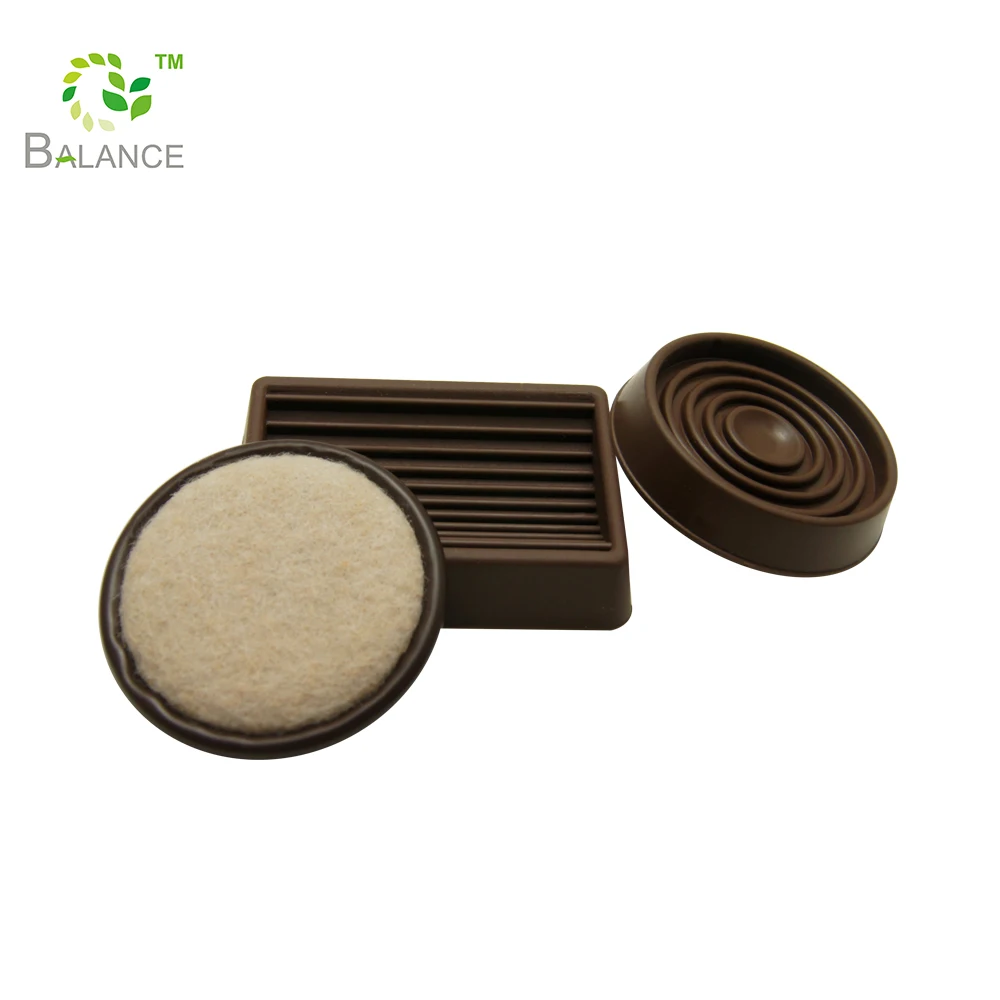 square and round furniture caster protectors non slip rubber carpet caster cups.jpg