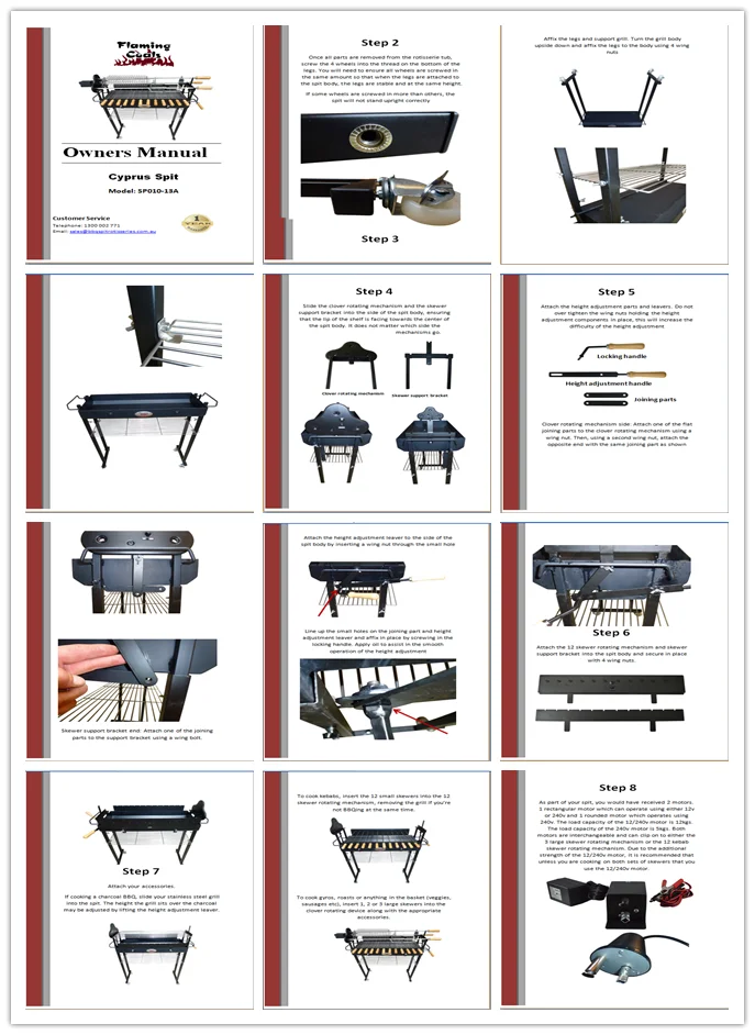 Cyprus Luxe Spit Grill Houtskool Bbq Grill Sp010 13a 3mm T Cyprus Luxe Spit Grill Houtskool Bbq Grill Sp010 13a 3mm T