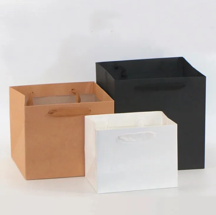 Grand Carre Fond Fleur Gateau Papier Sac De Transport Buy Sac De Transport De Fleurs Carrees Avec Poignees Sac De Transport De Gateaux Carres Avec Logo Imprime Sacs A Gateaux A Base Carree