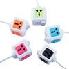 EU US UK Plug 4 Way Power Extension Universal Socket With 2USB Charger Magic Cube Socket