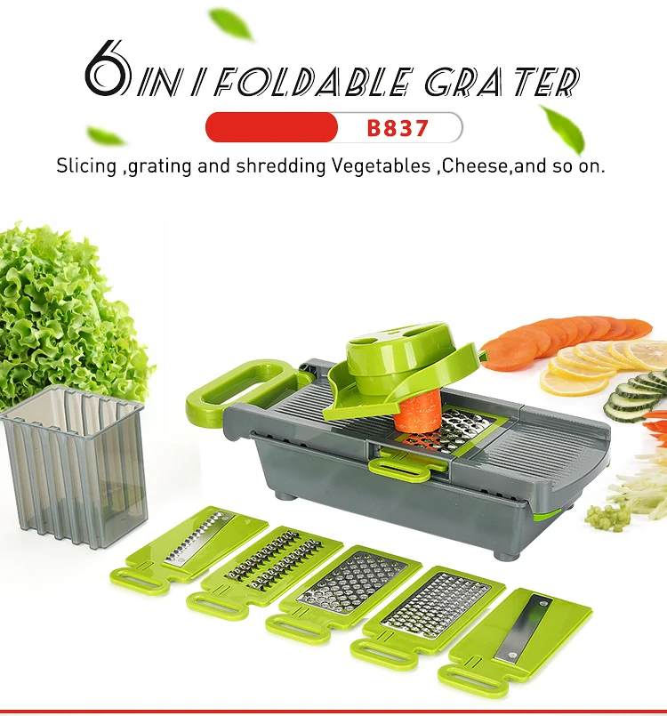 Smile Mom Professional Adjustable Food Vegetable Cutter Kitchen Grater ...