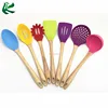 7-Pieces Silicone Kitchen Utensils Set Spatula, Spoon, Ladle, Spaghetti Server, Slotted Turner