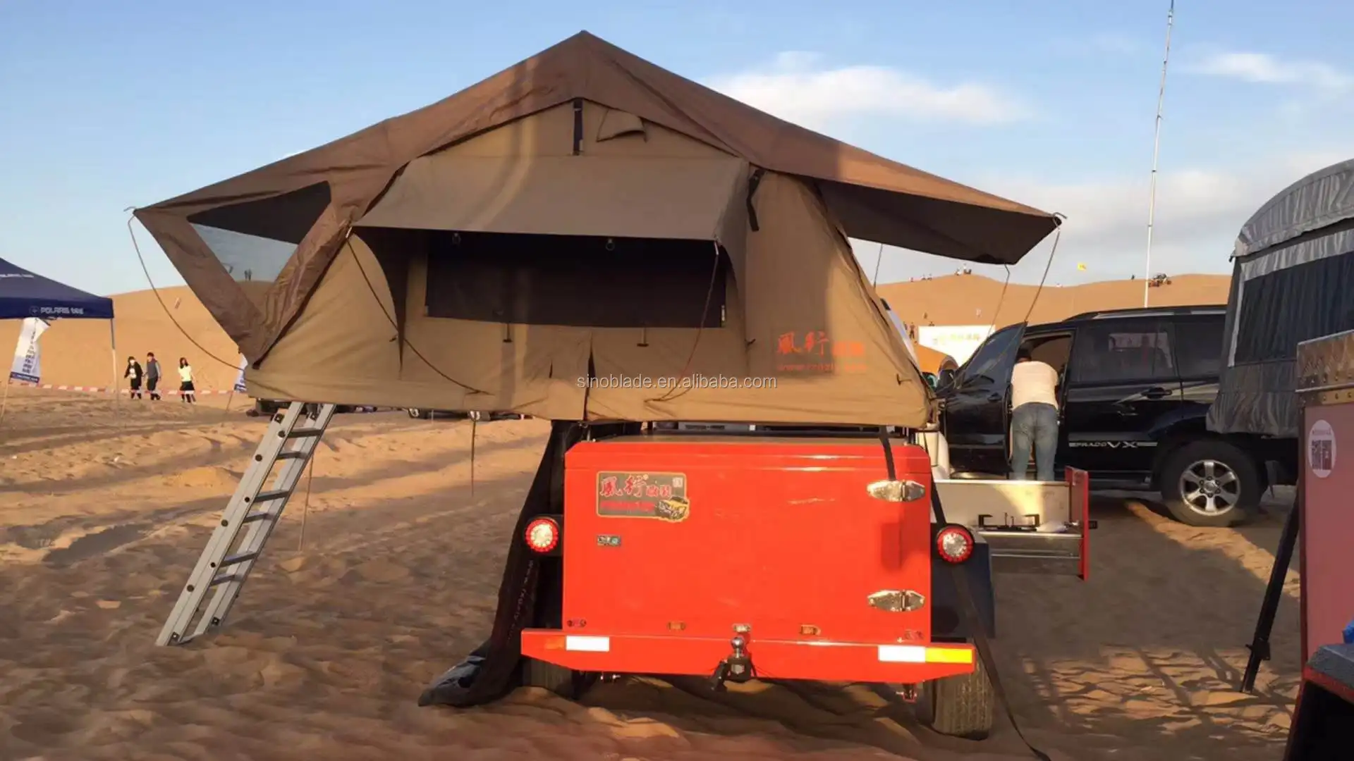 Campervan All Camping Equipment Included Roof Top Tent Off road Camper Trailer Ladder Rack Roof