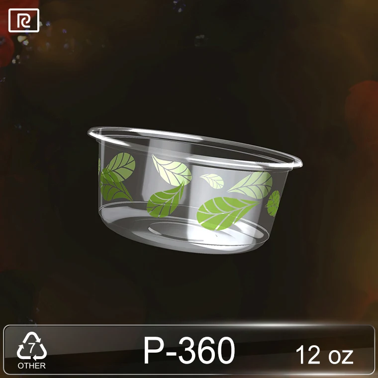 
R-PLA- 360 ml salad food container take away food containers pla biodegradable clear plastic food bowl -12 oz 