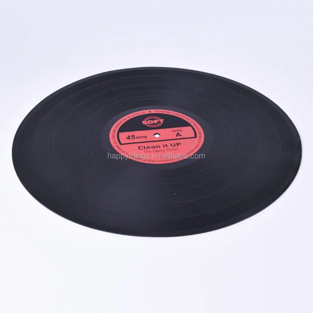 Factory Direct Novelty Home Decor Soft Silicone Cd Record Retro Vinyl