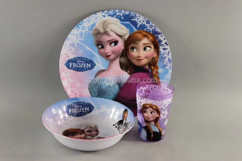 3pcs Melamine dinner set for girl