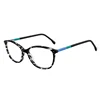 High End Women Fashion Lamination Temple Demi Acetate Front Glasses Eyeglasses Frames China Manufacturer