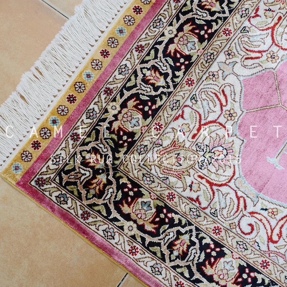 Muslim Prayer Rug 2'x3' Small Size Silk Persian Chinese Carpets