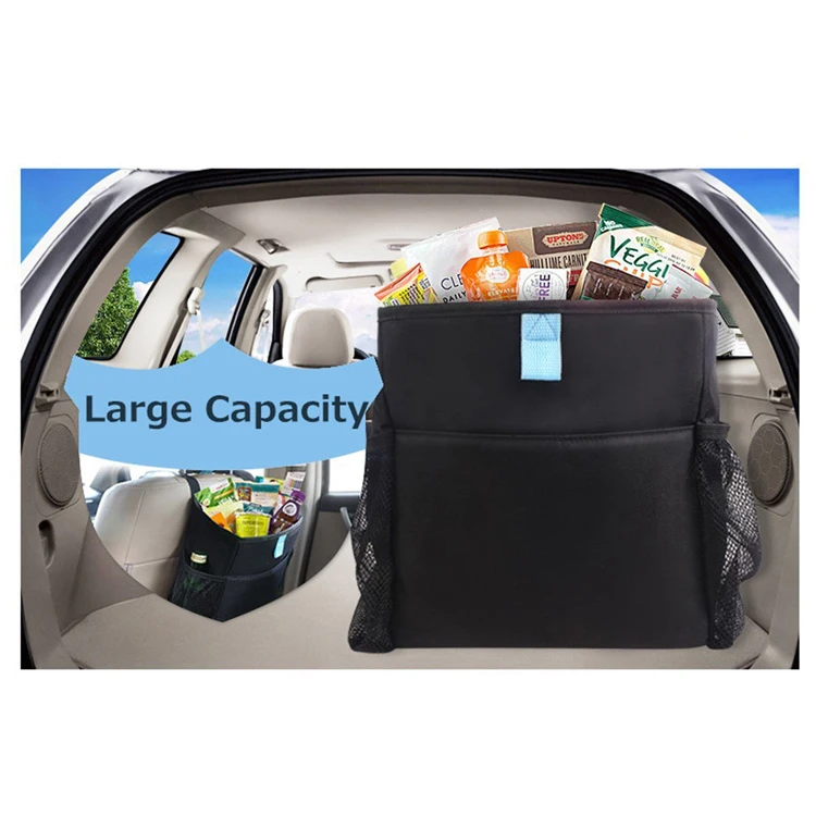 Car Garbage Bag Waterproof Hanging Trash Can With Side Pockets Buy
