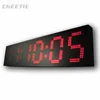 Red 6-digit 12V LED large outdoor digital clock