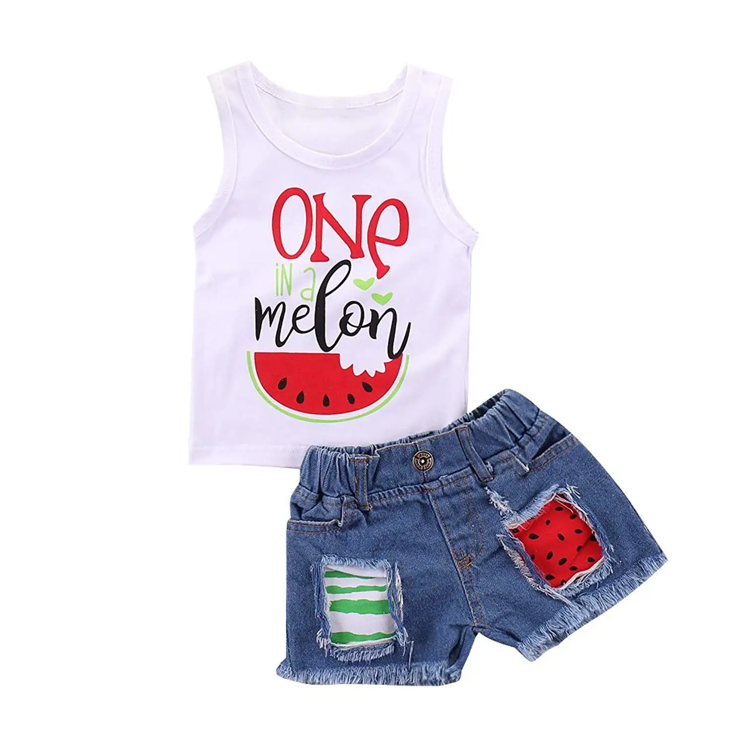 SOBOWO Infant Toddler Baby Boys Girls Summer Clothes Set, Sleeveless Vest Top + Shorts 2pc Outfits