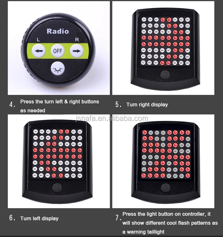 Wireless Turn Signals,Bicycle Turn Indicators,Bicycle Brake Light And