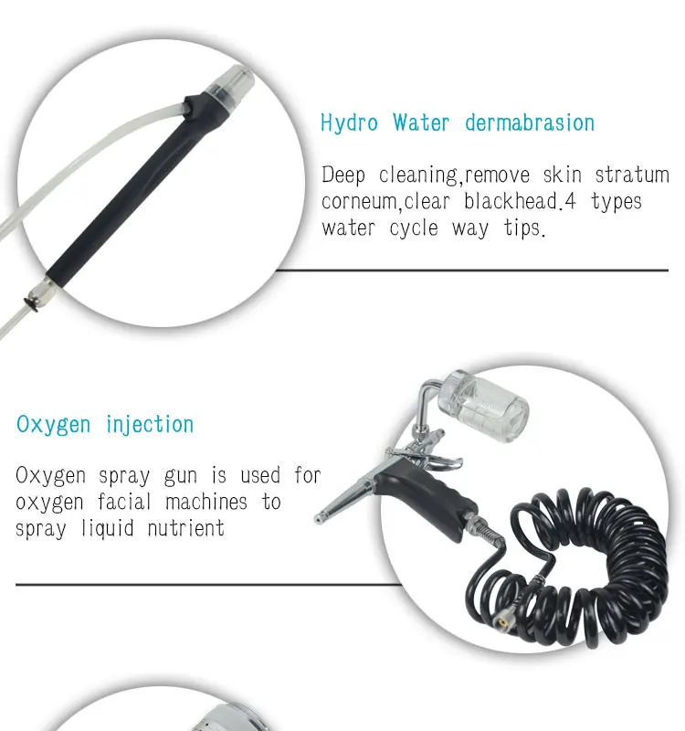 Wholesale 4 In 1 Multifunction RF Skin Face Lift Wrinkle Removal Facial Massage Water Microdermabrasion Machine with Oxygen