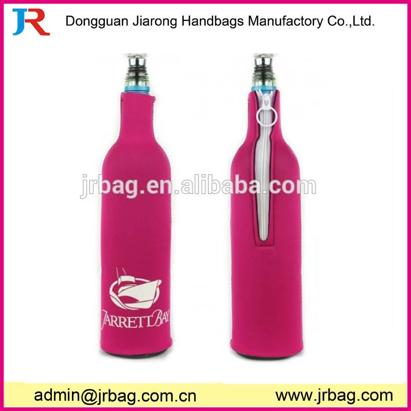 Wholesale Beer Drink Cooler Insulated Neoprene Glass Water Bottle Sleeve With Zipper