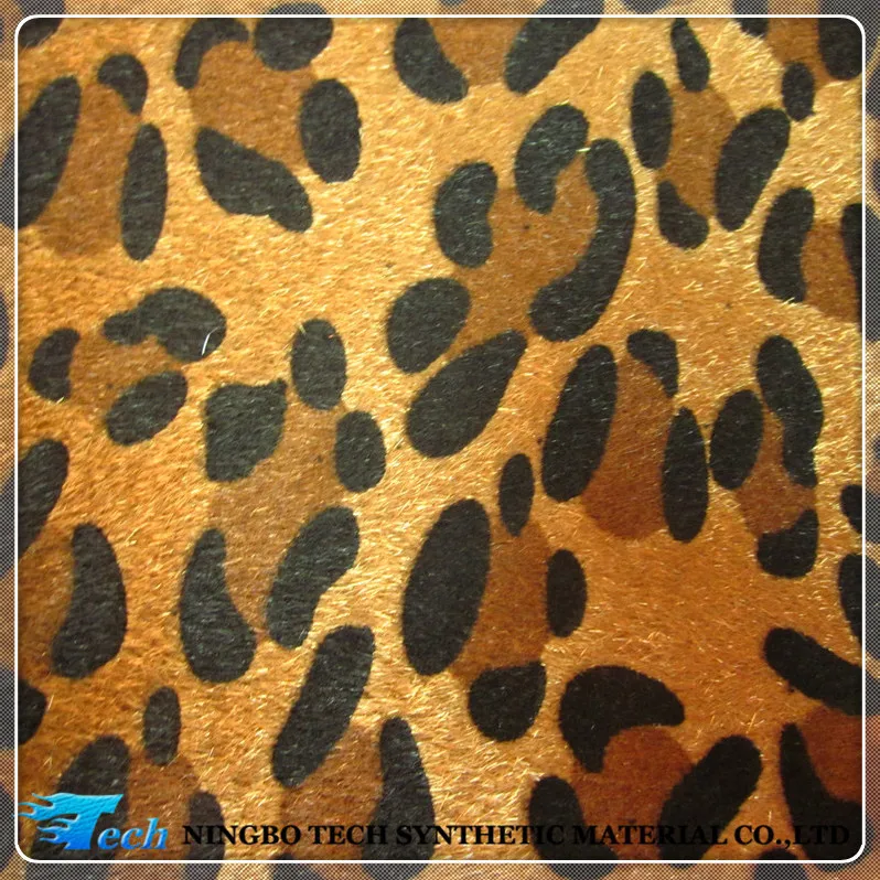 2015 Faux Suede Leopard Print Leather Fabric To Make Shoes - Buy Faux