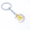 Popular cute family dad mom keychain for mom I love you to the moon and back keyring BD831
