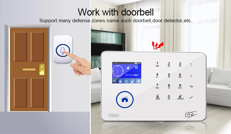 IOS Android App wireless gsm home security alarm system anti theft anti lost BL-6600